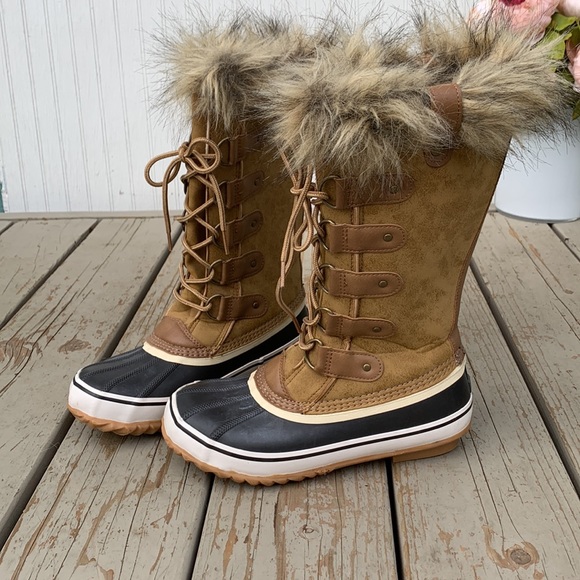 Tall winter boot JBU Bella faux fur trim - Picture 1 of 10